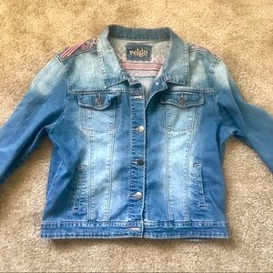 Reign Embroidered Denim Jacket